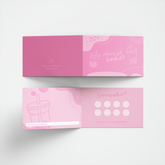 Lojalitetskort - Boba - 4-sidig