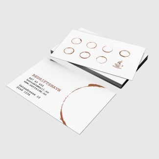 Visittkort - Kaffeflekk