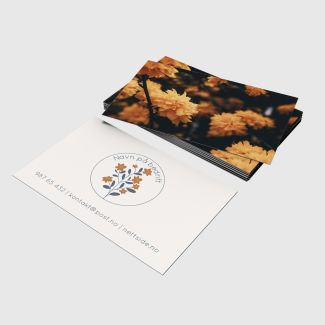 Visittkort - Rolig oransje