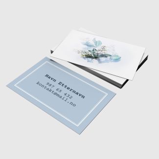 Visittkort - Tørket blå