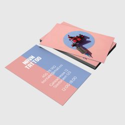 Visittkort - Fargerik tatovering