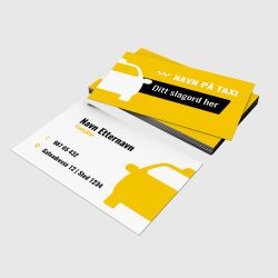 Visittkort - Gul taxi