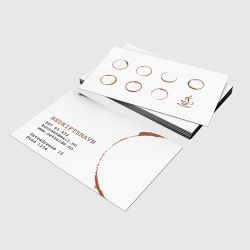 Visittkort - Kaffeflekk