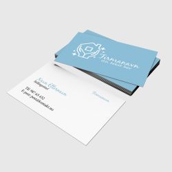 Visittkort - Rent hjem blå