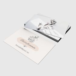 Visittkort - Svak grå